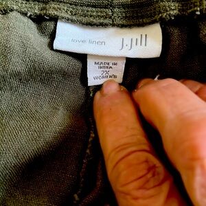 Jjill size 2x pure linen crops